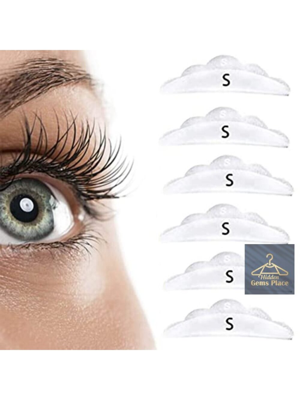 Lash Lift Silicone Rods 6pcs Reusable Perm Shields with PU Case